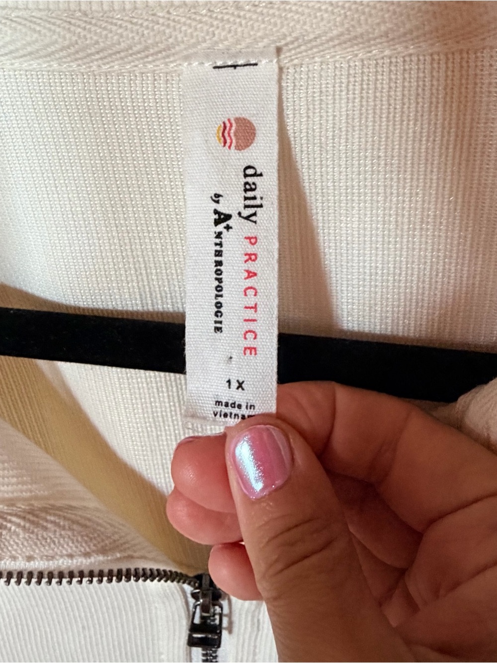 Anthropologie daily practice Sherpa jacket cream 1x - Picture 4 of 7